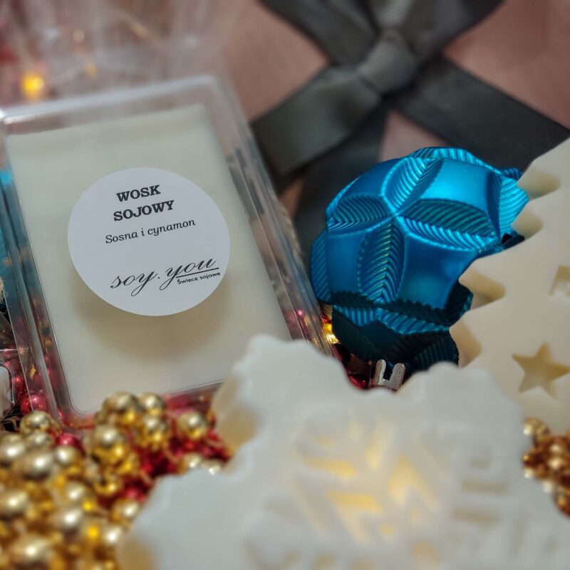 Wosk sojowy do kominka - Sosna i cynamon