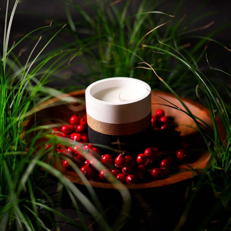 Świeca sojowa – Wetiwera i czerwona porzeczka 160 ml