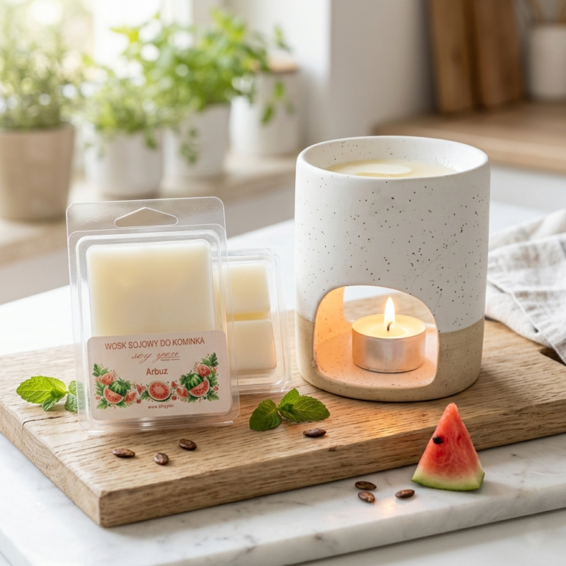 Wosk sojowy do kominka - Arbuz
