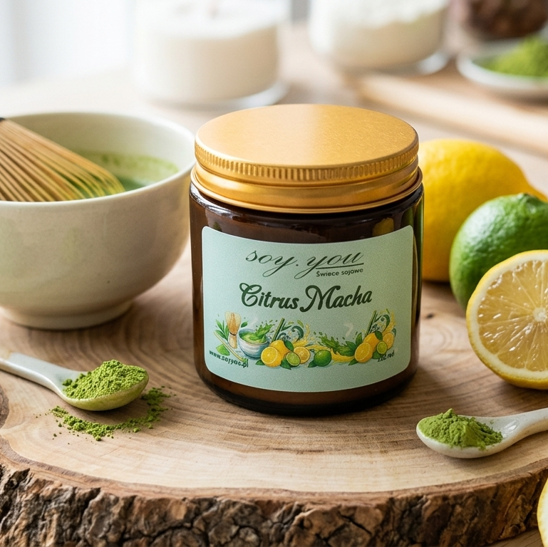 Świeca sojowa - Citrus matcha 120 ml