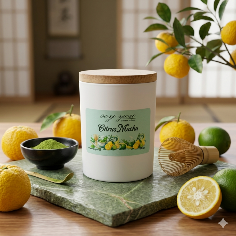 Świeca sojowa - Citrus matcha 200 ml