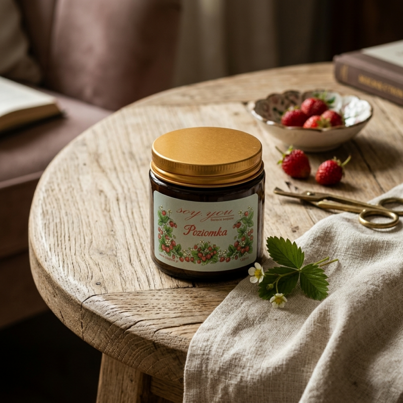 Świeca sojowa - Poziomka 120 ml