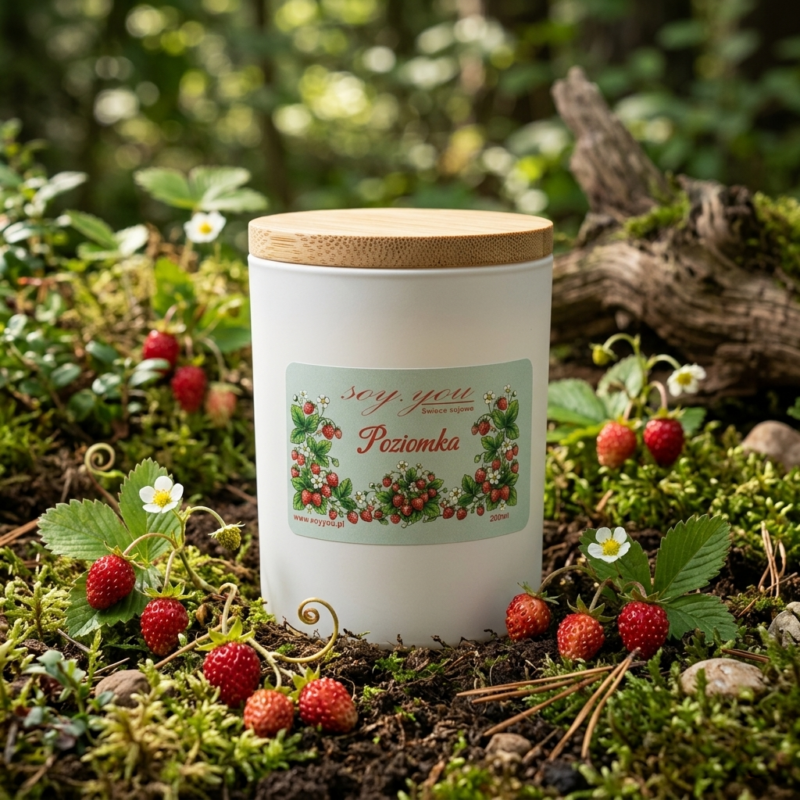 Świeca sojowa - Poziomka 200 ml