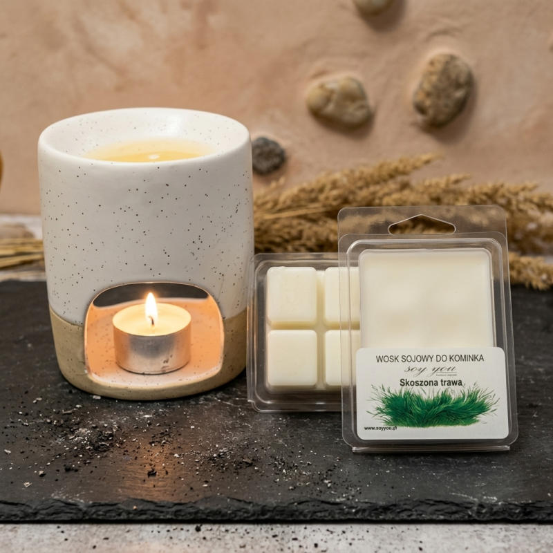 Wosk sojowy do kominka - Skoszona trawa