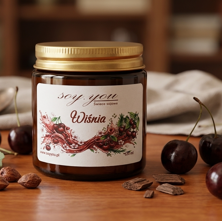 Świeca sojowa - Wiśnia 120 ml