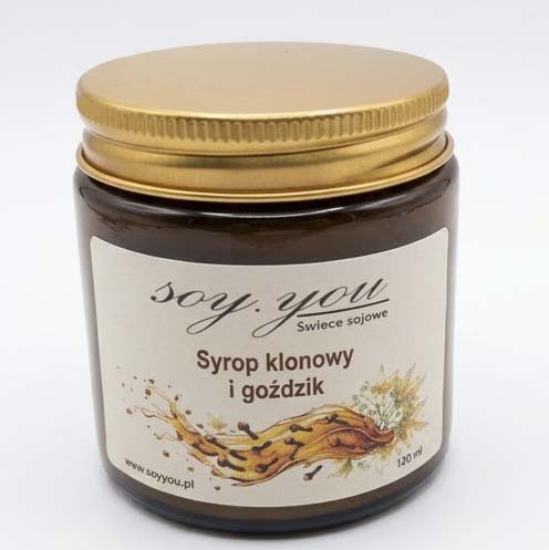 Świeca sojowa - Syrop klonowy i goździk 120 ml - obrazek 3