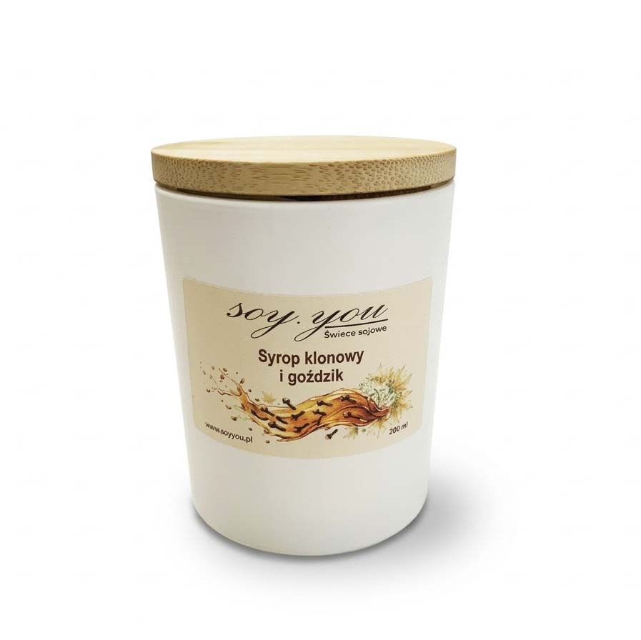 Świeca sojowa - Syrop klonowy i goździk 200 ml - obrazek 3
